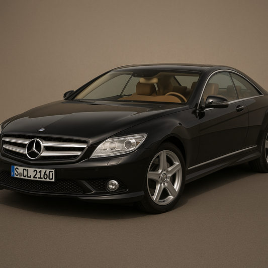 Mercedes CL W216 Innenraum mit originalem Leder in Schwarz 211A – restauriert mit Lederfarbe & Lederpflege von Ledertechnik | Leamo, VILOU & Leather-Doc | Made in Germany seit 1999