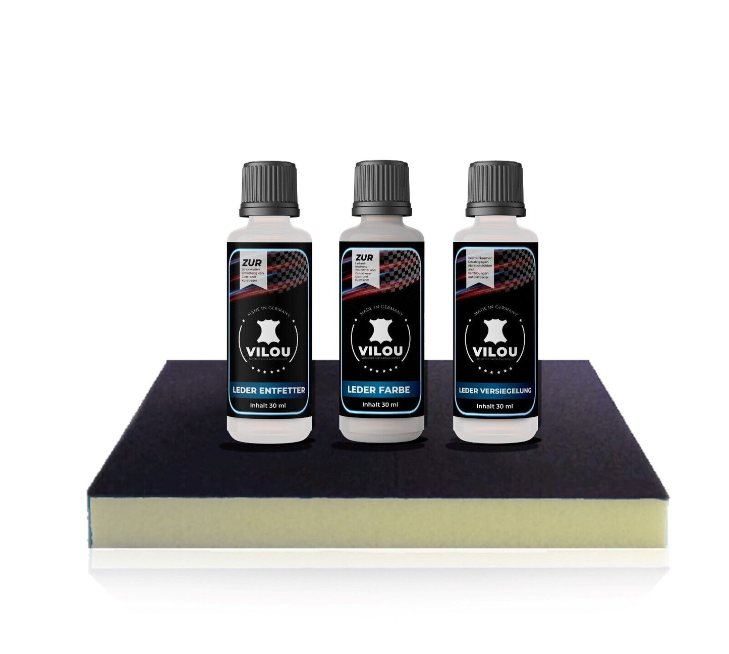 50ml schwarz Leder-Pflege-Set "M"