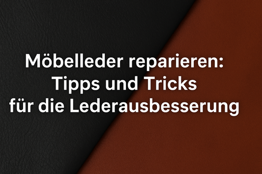 Strukturierte Lederoberflächen in Schwarz und Braun – geeignet für Möbelreparatur mit Flüssiglede