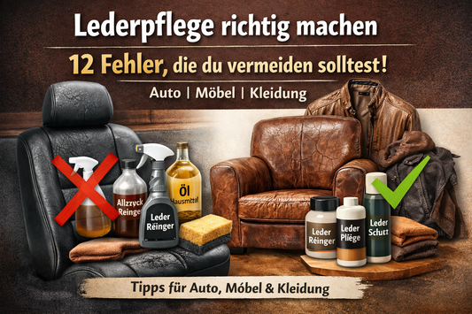 „Lederpflege richtig machen: 12 häufige Fehler vermeiden – Autoleder, Ledermöbel und Lederkleidung richtig reinigen, pflegen und schützen“