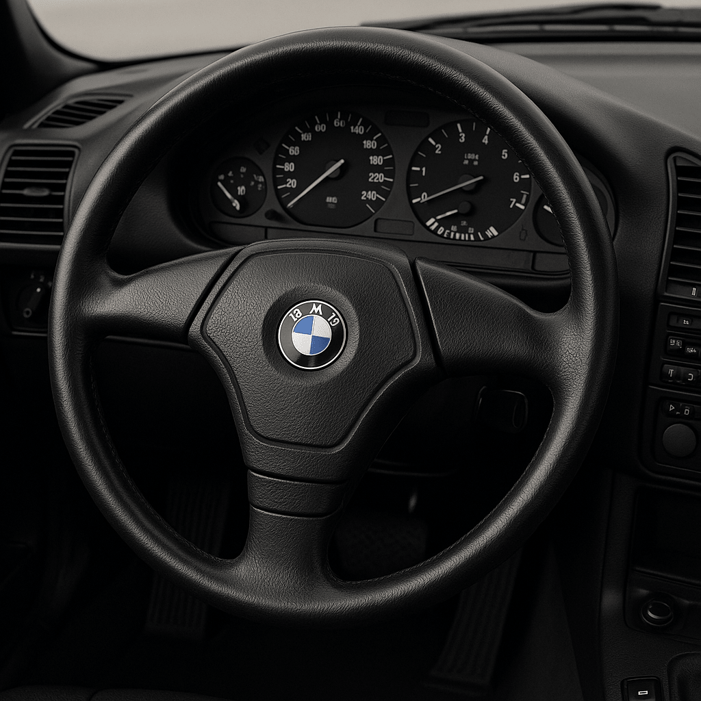 BMW E36 Lenkrad Reparatur Set Schwarz - Ledertechnik-Shop