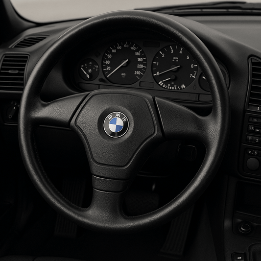 BMW E36 Lenkrad Reparatur Set Schwarz - Ledertechnik-Shop