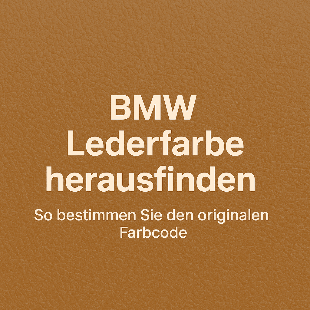 BMW Lederfarbe herausfinden - Ledertechnik-Shop