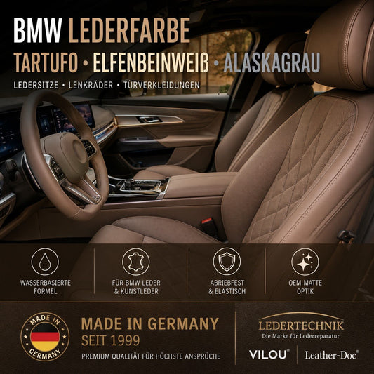 BMW Lederfarbe Tartufo, Elfenbeinweiß & Alaskagrau - Ledertechnik-Shop