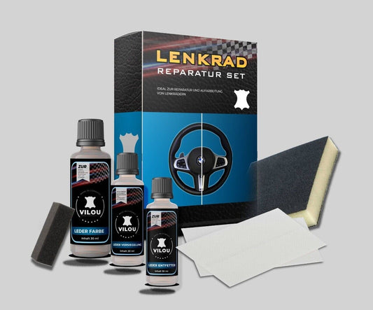 Lederlenkrad mit dem Lenkrad-Reparatur-Set aufarbeiten - Ledertechnik-Shop