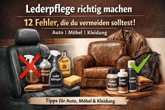 Lederpflege richtig machen: Die häufigsten Fehler – und wie du sie vermeidest (Auto, Möbel, Kleidung) - Ledertechnik-Shop
