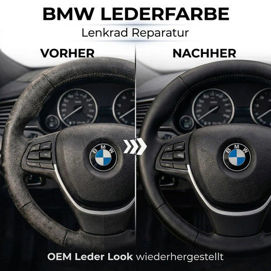 Lenkrad reparieren ohne Ausbau vorher nachher Lederlenkrad Anleitung
