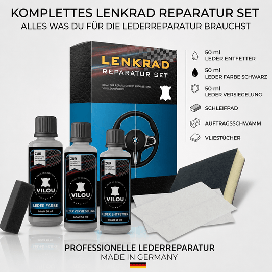 50ml Leder-Lenkrad-Reparatur-Set zur Pflege und Reparatur von Auto-Lederlenkrädern - Ledertechnik-Shop