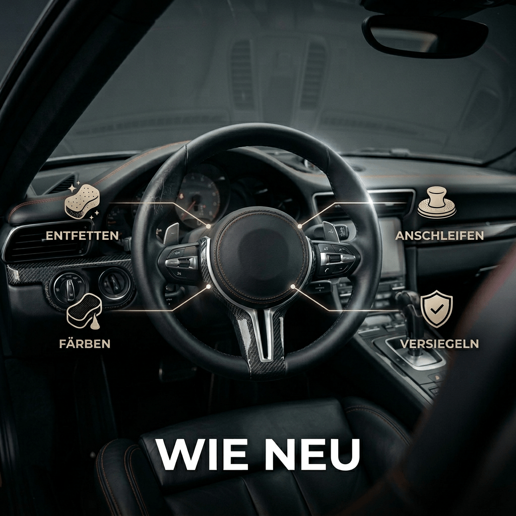 50ml Leder-Lenkrad-Reparatur-Set zur Pflege und Reparatur von Auto-Lederlenkrädern - Ledertechnik-Shop
