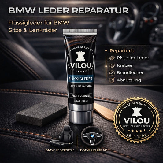 BMW Flüssigleder 20ml Leder Reparatur für Autositze und Lenkräder Risse Kratzer und Löcher im Leder reparieren