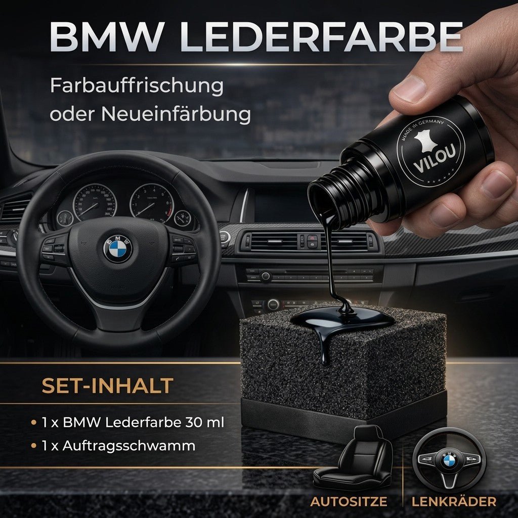 BMW Lederfarbe 30 ml – Leder reparieren & Sitze auffrischen - Ledertechnik-Shop
