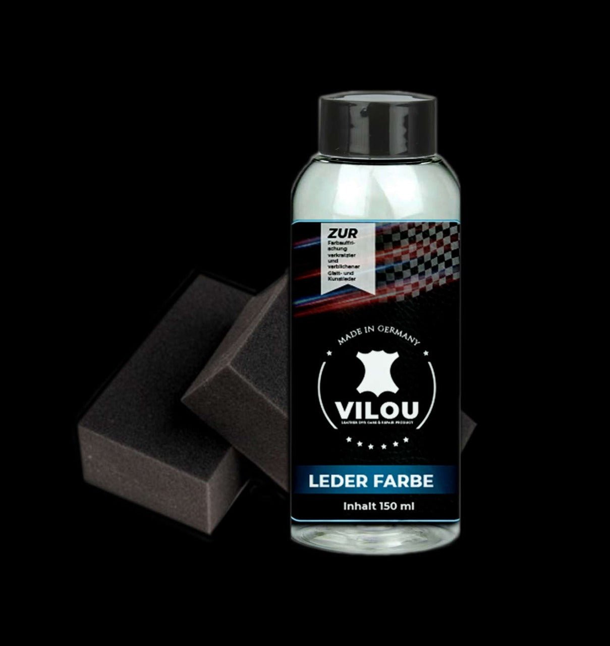 Lederfarbe schwarz zur Auffrischung und Reparatur von Glattleder – hochdeckend, haltbar - Ledertechnik-Shop